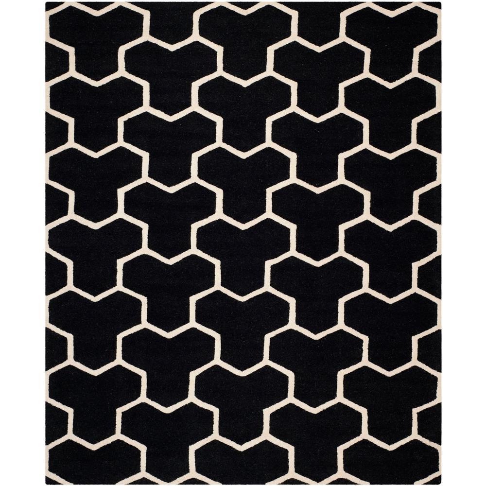 CAMBRIDGE, BLACK / IVORY, 8' X 10', Area Rug, CAM146E-8. Picture 1