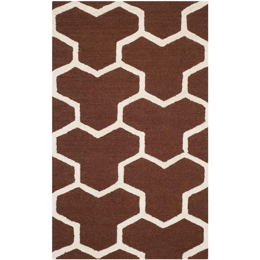 CAMBRIDGE, DARK BROWN / IVORY, 3' X 5', Area Rug, CAM146H-3. Picture 1