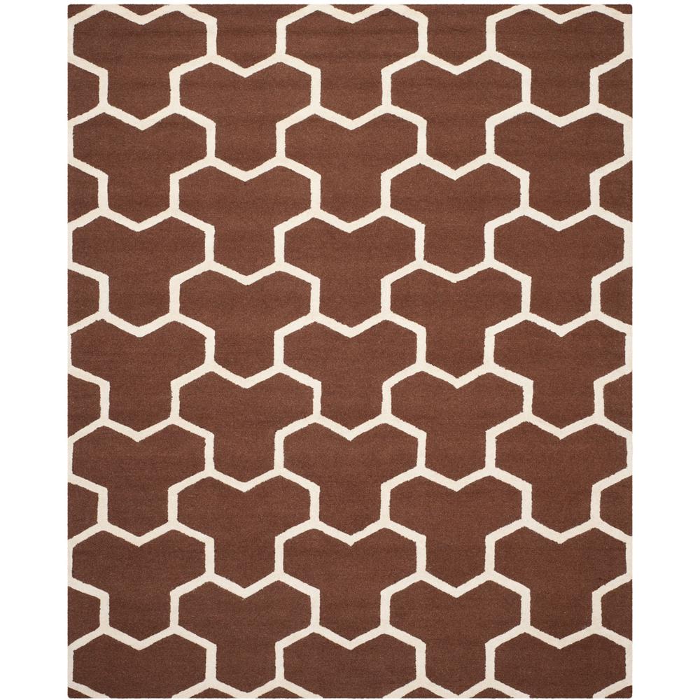 CAMBRIDGE, DARK BROWN / IVORY, 8' X 10', Area Rug, CAM146H-8. Picture 1