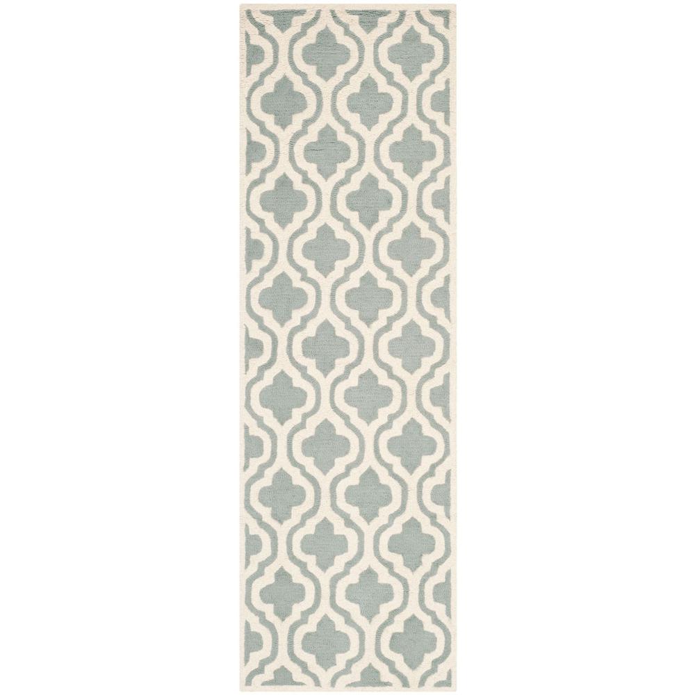 CAMBRIDGE, SPA / IVORY, 2'-6" X 8', Area Rug. Picture 1