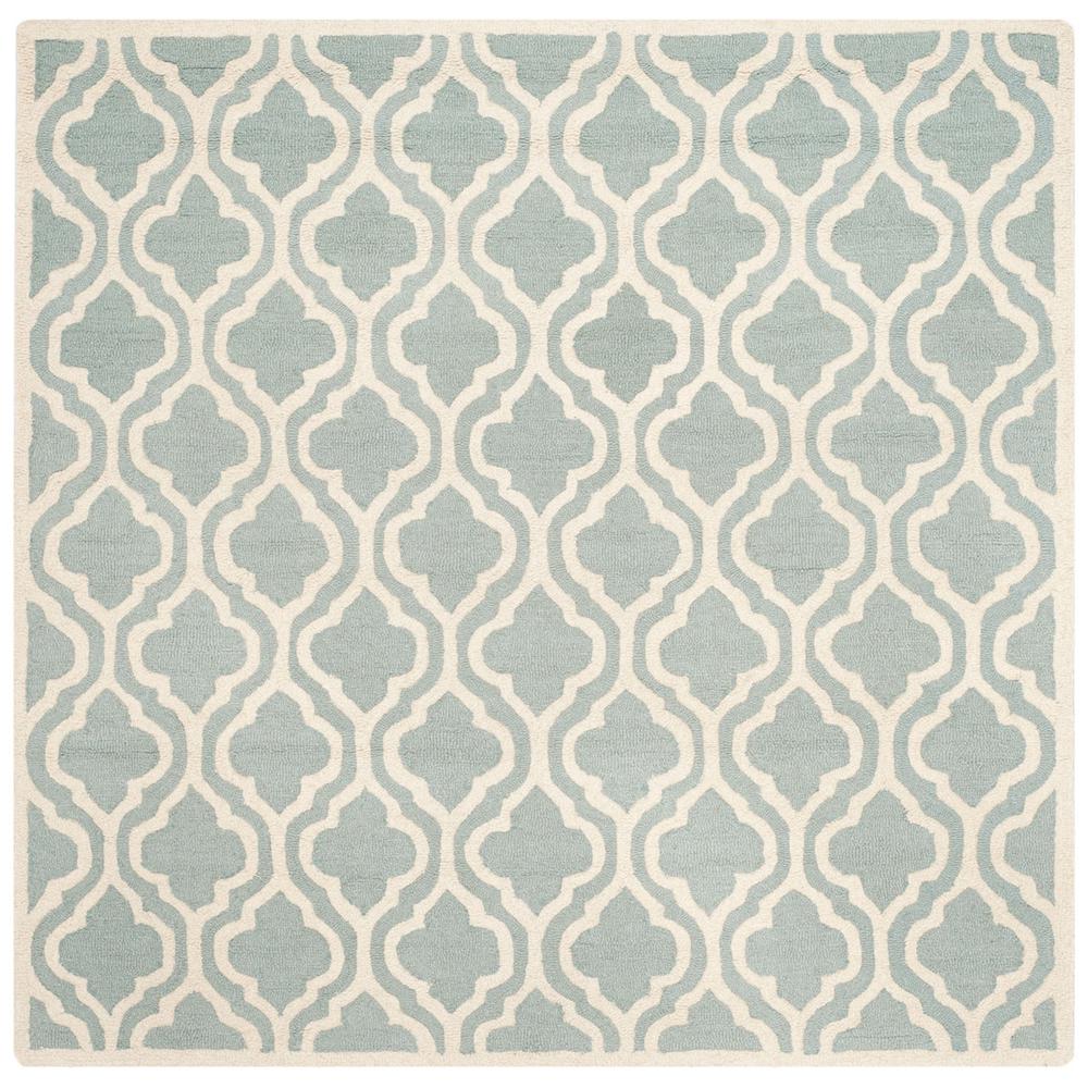 CAMBRIDGE, SPA / IVORY, 6' X 6' Square, Area Rug. Picture 1