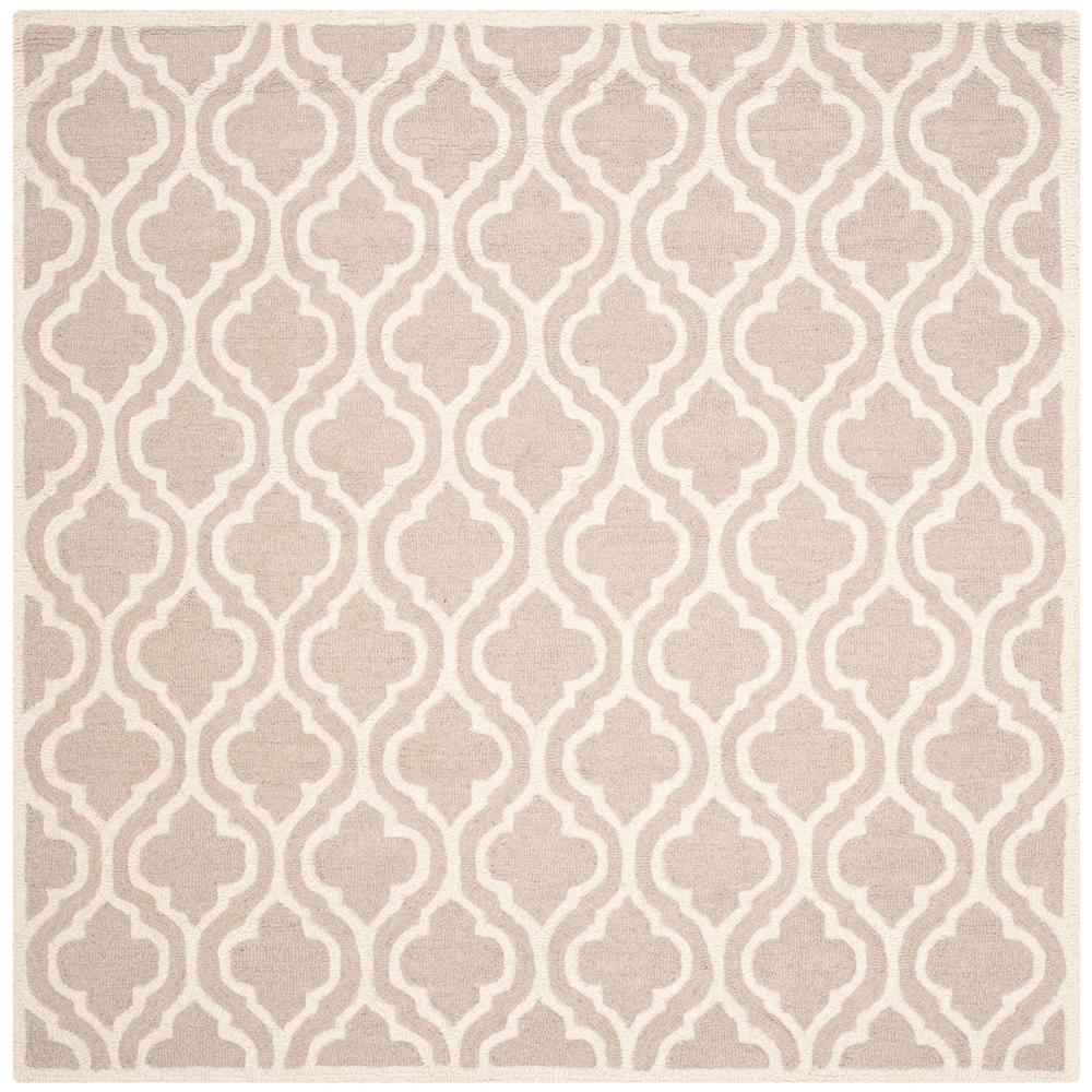 CAMBRIDGE, MOCHA / IVORY, 6' X 6' Square, Area Rug. Picture 1