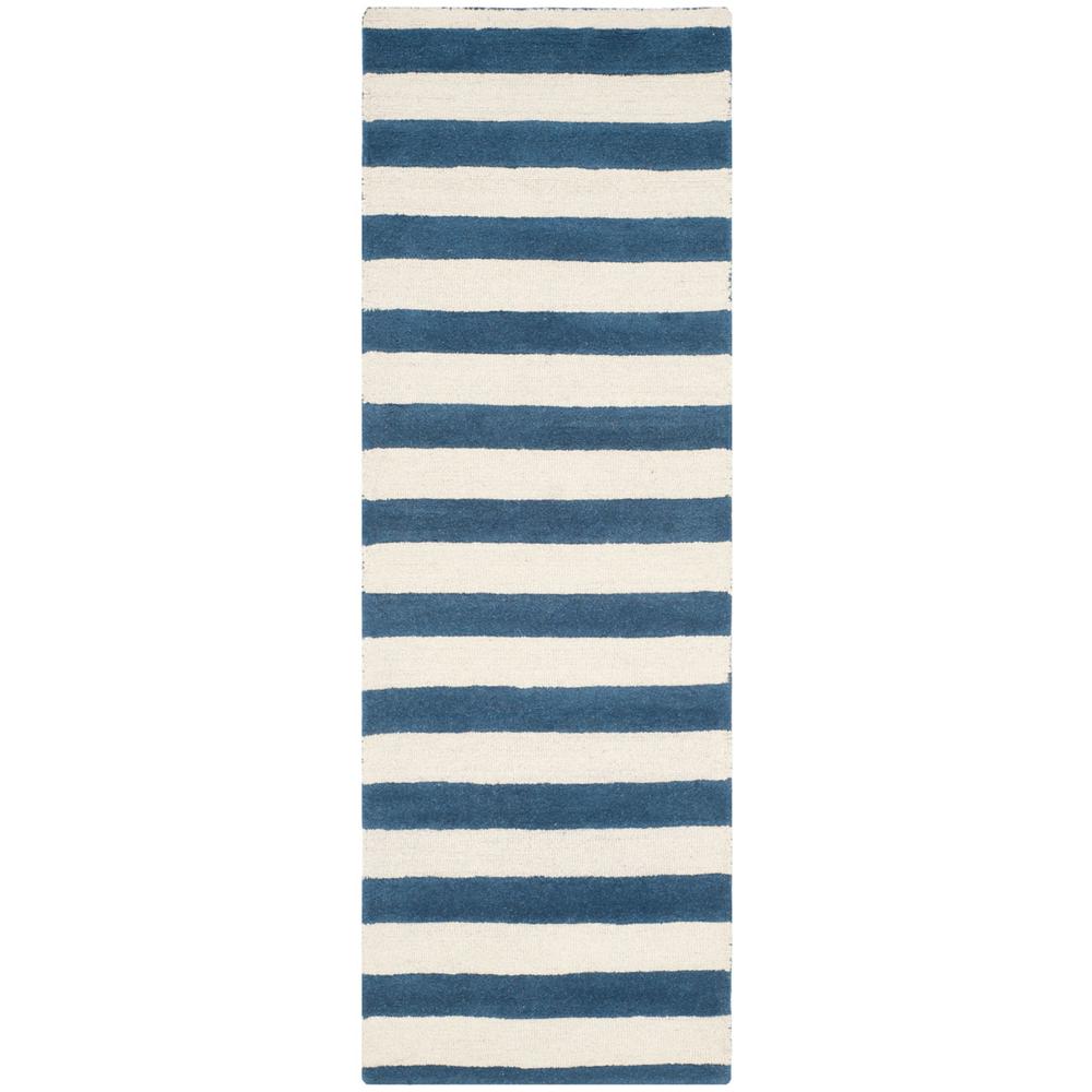 CAMBRIDGE, NAVY / IVORY, 2'-6" X 8', Area Rug, CAM154B-28. Picture 1