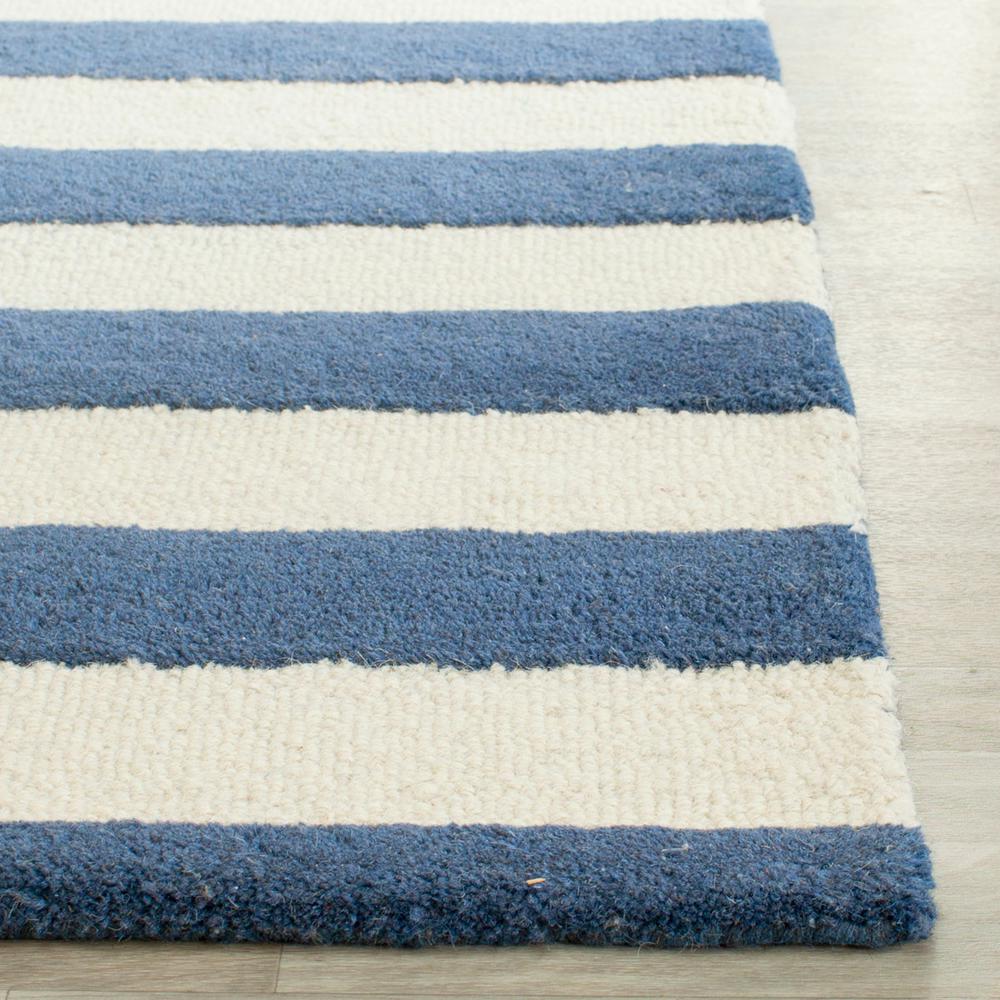 CAMBRIDGE, NAVY / IVORY, 2'-6" X 6', Area Rug, CAM154B-26. Picture 1