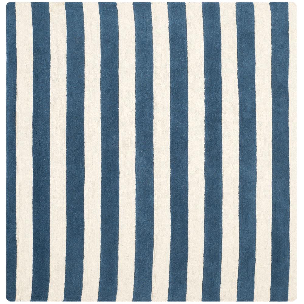 CAMBRIDGE, NAVY / IVORY, 6' X 6' Square, Area Rug, CAM154B-6SQ. Picture 1