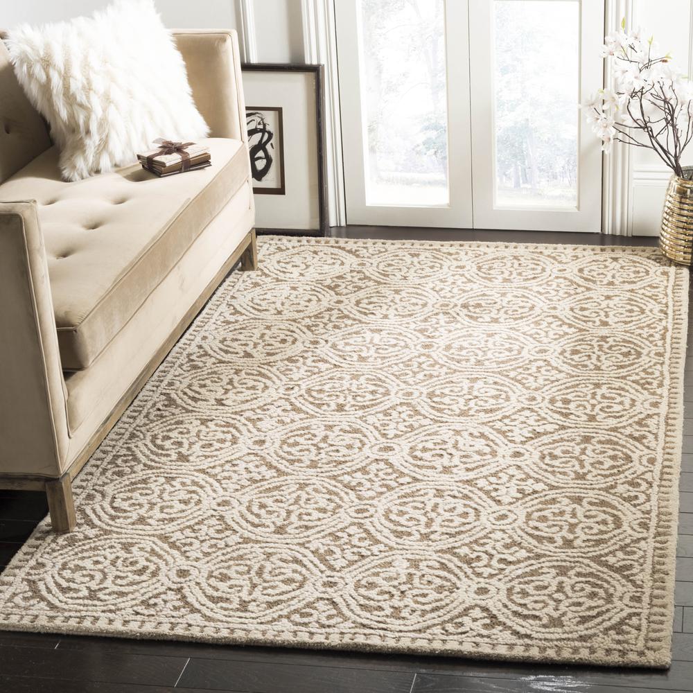 CAMBRIDGE, TAN / MULTI, 5' X 8', Area Rug. Picture 6