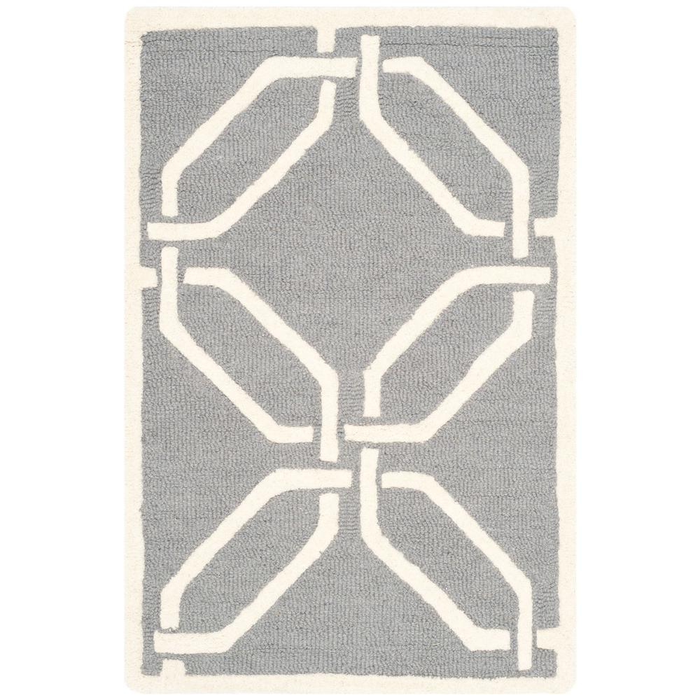 CAMBRIDGE, DARK GREY / IVORY, 2' X 3', Area Rug, CAM311D-2. Picture 1