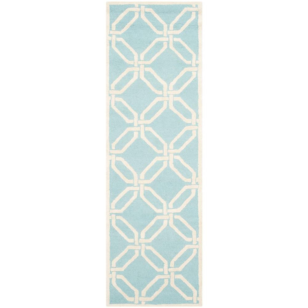 CAMBRIDGE, LIGHT BLUE / IVORY, 2'-6" X 8', Area Rug, CAM311E-28. Picture 1