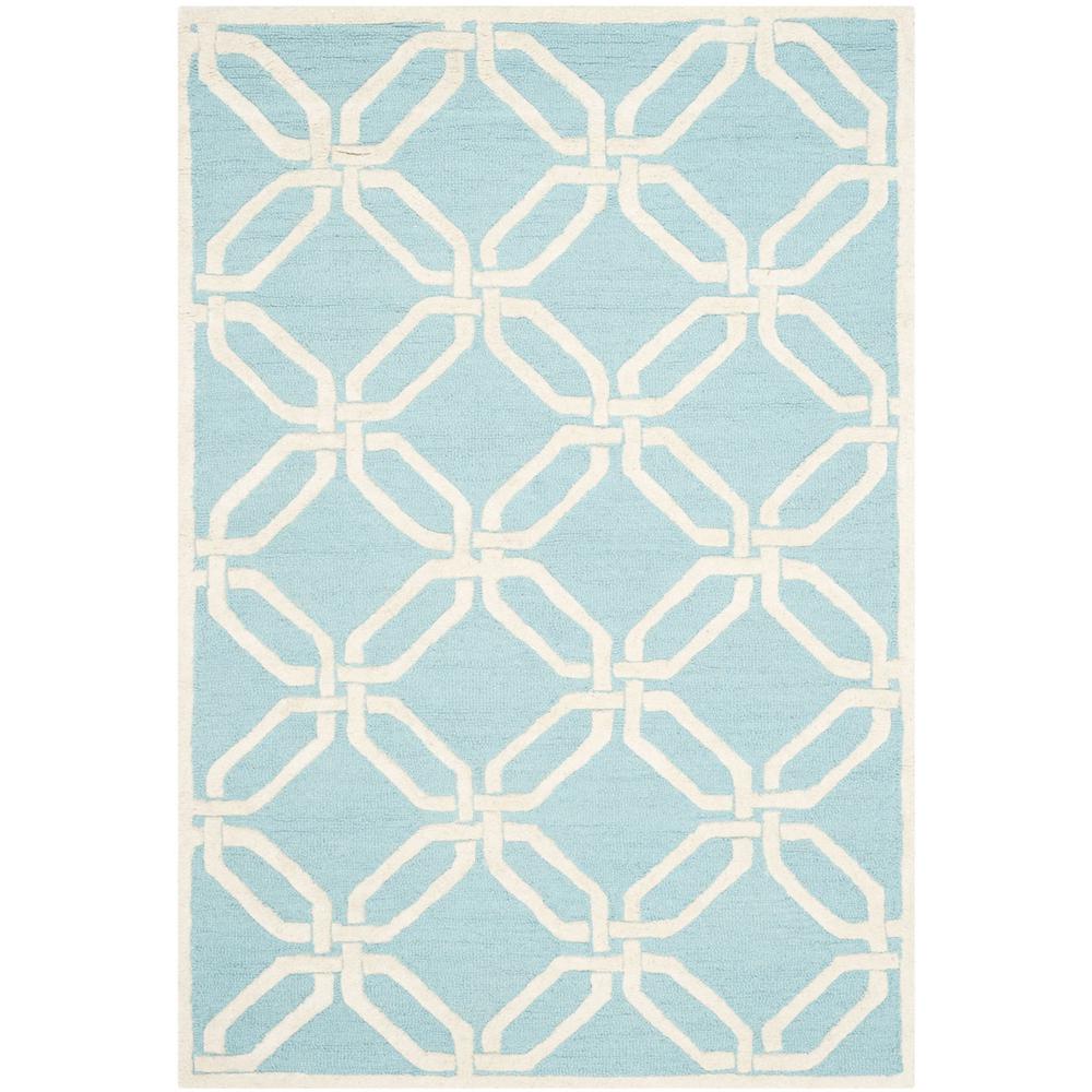 CAMBRIDGE, LIGHT BLUE / IVORY, 4' X 6', Area Rug, CAM311E-4. Picture 1