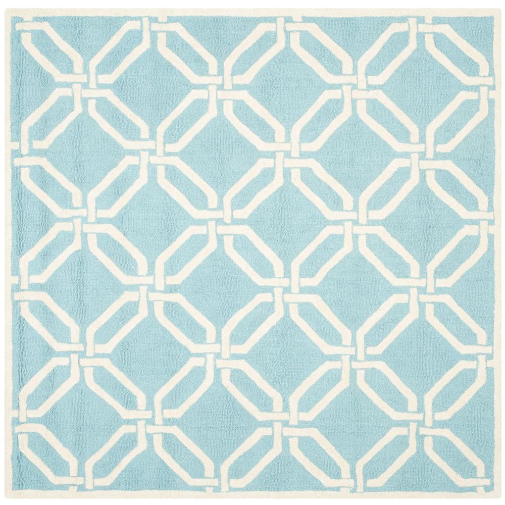 CAMBRIDGE, LIGHT BLUE / IVORY, 6' X 6' Square, Area Rug, CAM311E-6SQ. Picture 1