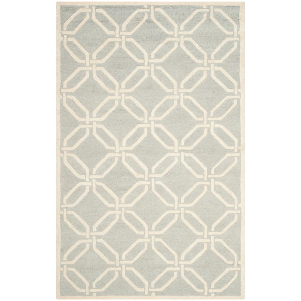 CAMBRIDGE, LIGHT GREY / IVORY, 5' X 8', Area Rug, CAM311L-5. Picture 1