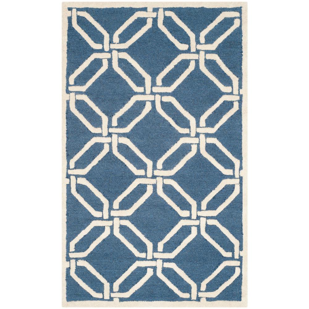 CAMBRIDGE, NAVY / IVORY, 3' X 5', Area Rug, CAM311M-3. Picture 1