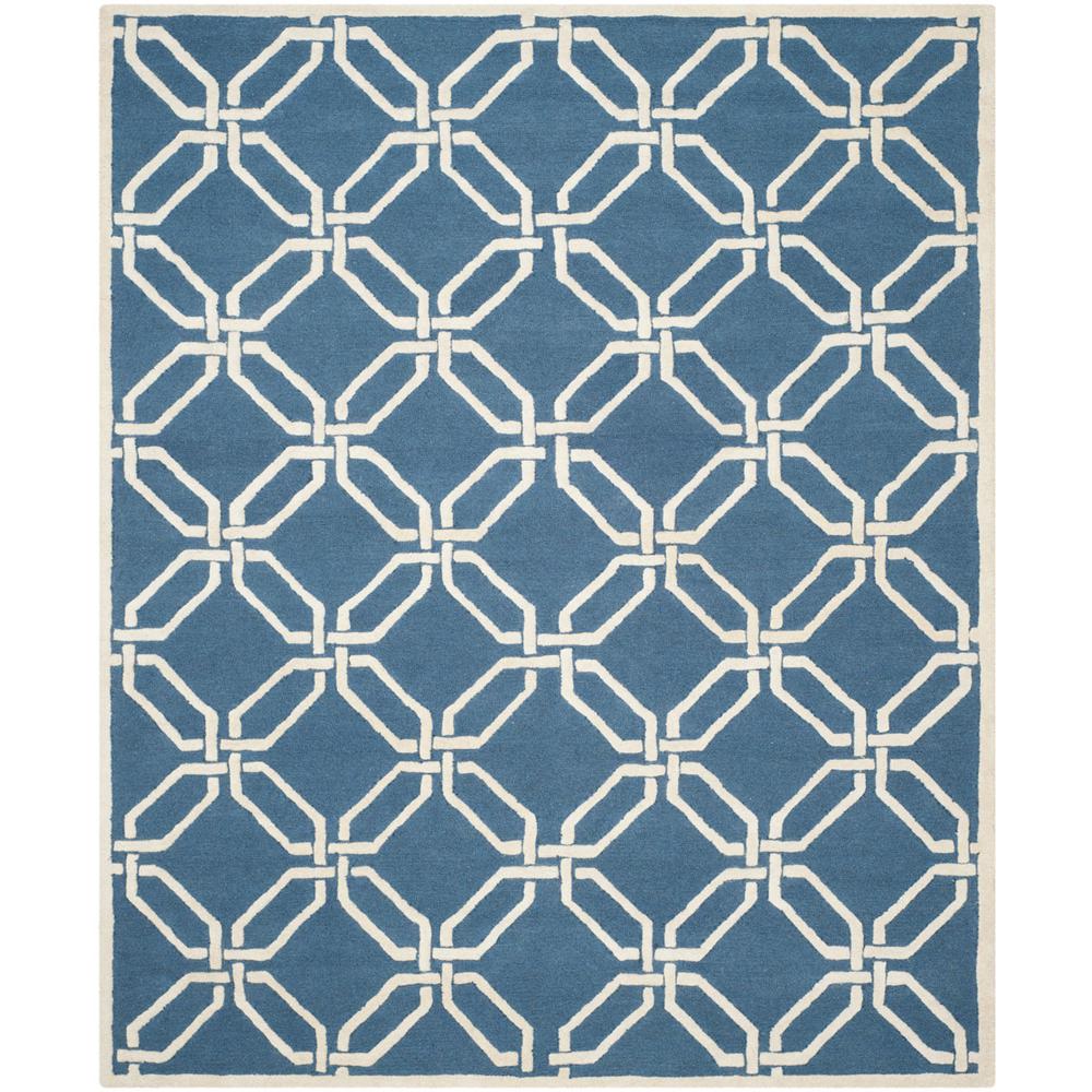 CAMBRIDGE, NAVY / IVORY, 8' X 10', Area Rug, CAM311M-8. Picture 1