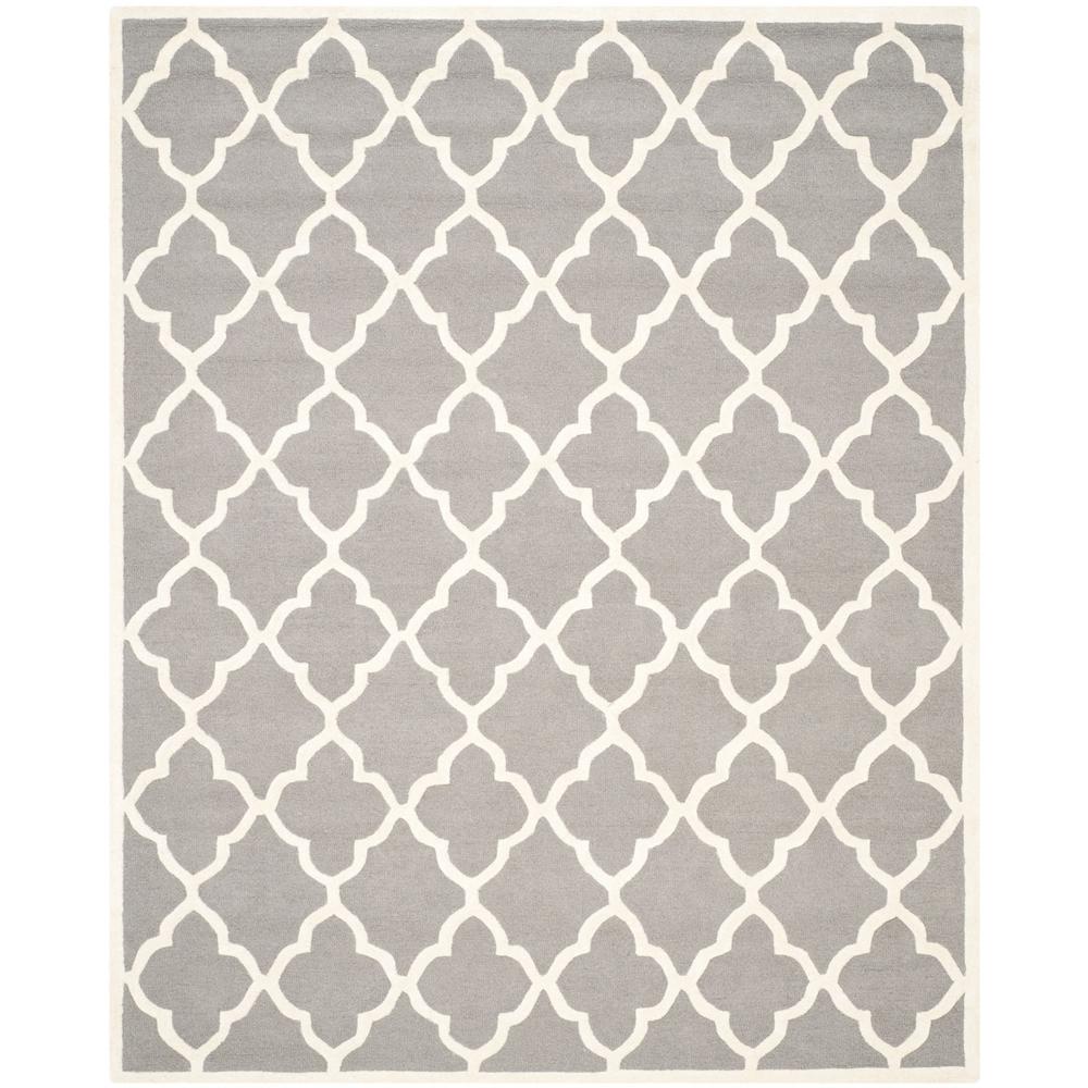 CAMBRIDGE, DARK GREY / IVORY, 8' X 10', Area Rug, CAM312D-8. Picture 1