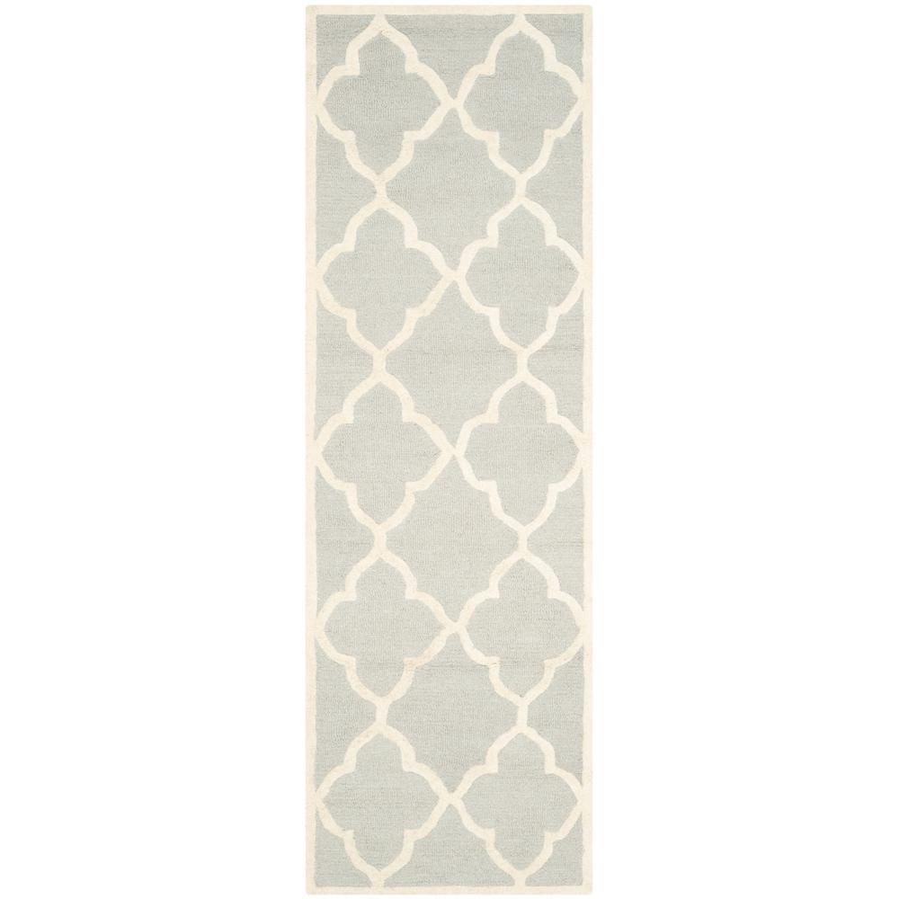 CAMBRIDGE, LIGHT GREY / IVORY, 2'-6" X 8', Area Rug, CAM312L-28. Picture 1