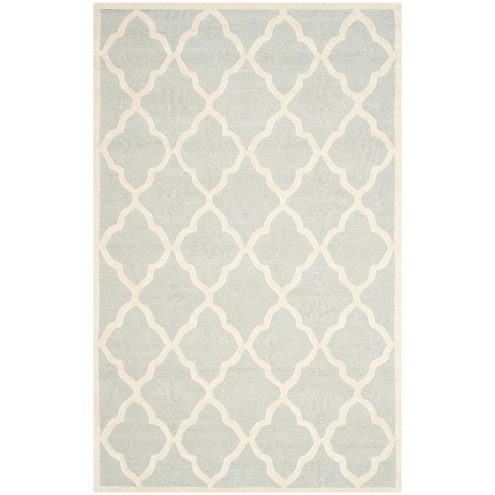 CAMBRIDGE, LIGHT GREY / IVORY, 5' X 8', Area Rug, CAM312L-5. Picture 1