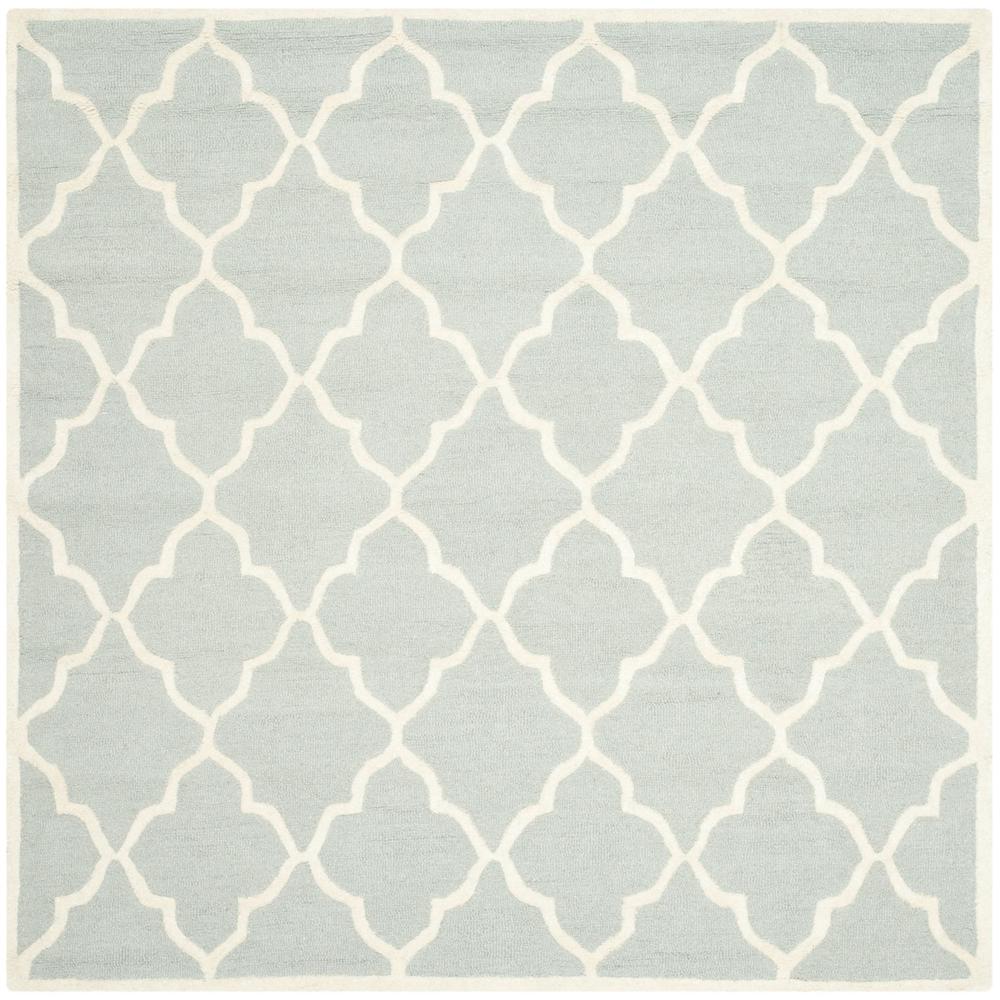 CAMBRIDGE, LIGHT GREY / IVORY, 6' X 6' Square, Area Rug, CAM312L-6SQ. Picture 1