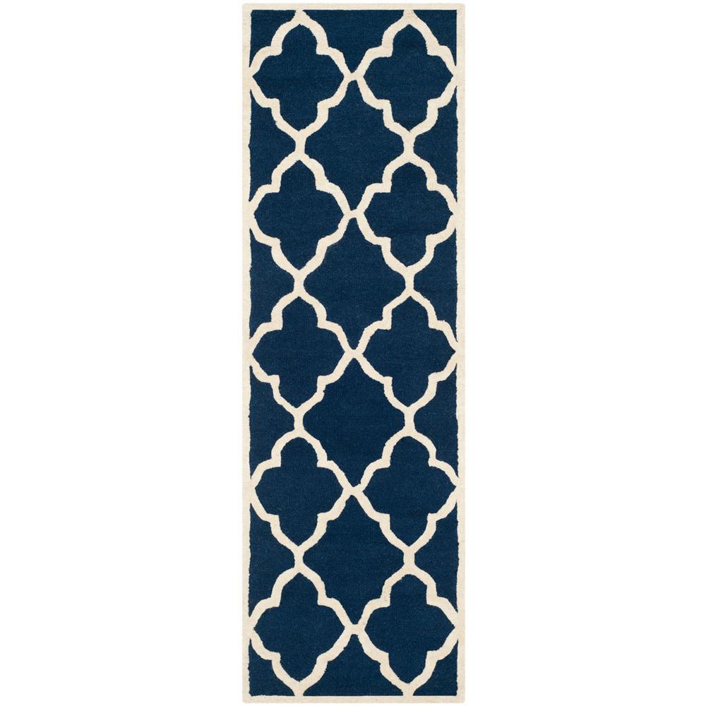 CAMBRIDGE, NAVY / IVORY, 2'-6" X 8', Area Rug, CAM312M-28. Picture 1