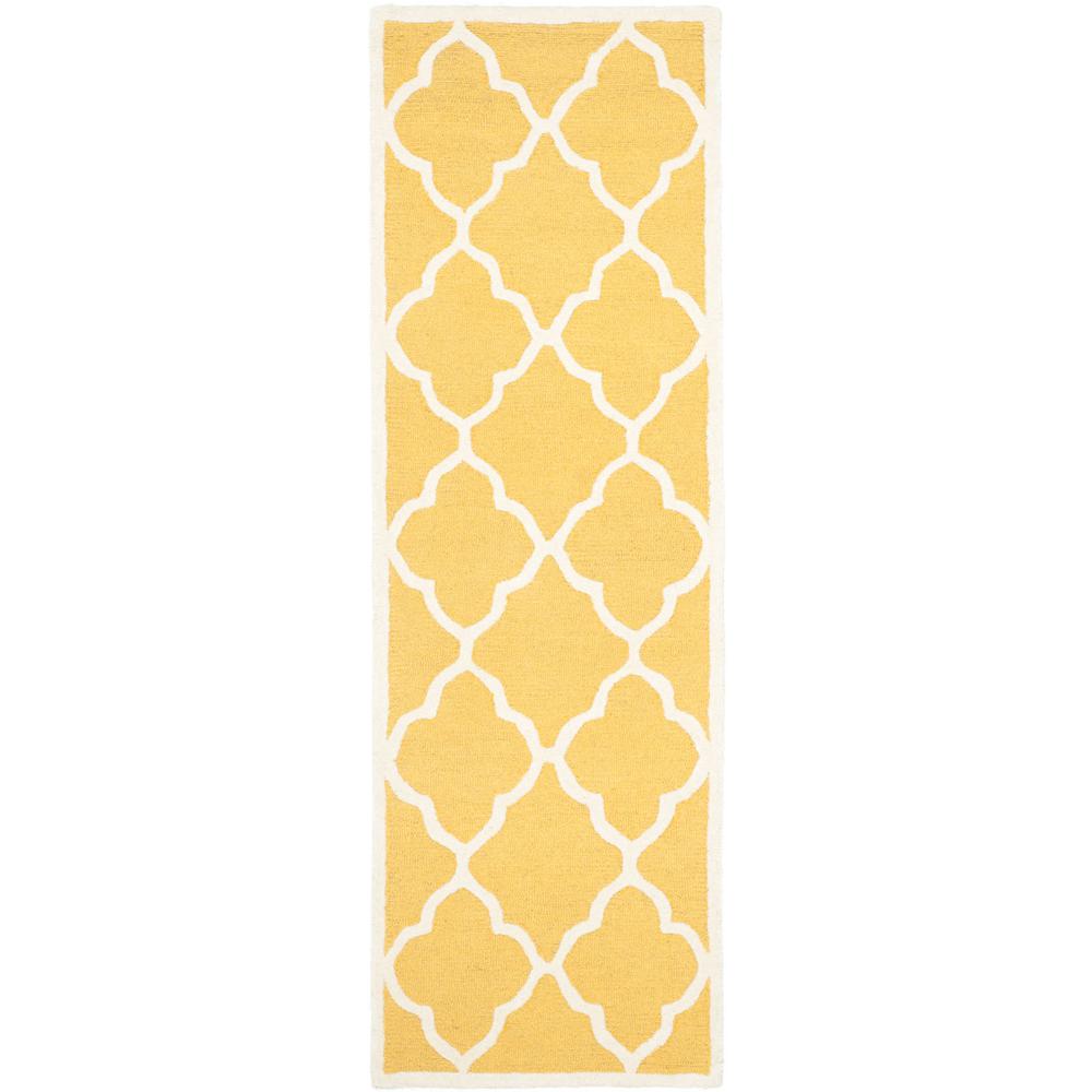 CAMBRIDGE, GOLD / IVORY, 2'-6" X 8', Area Rug, CAM312Q-28. Picture 1