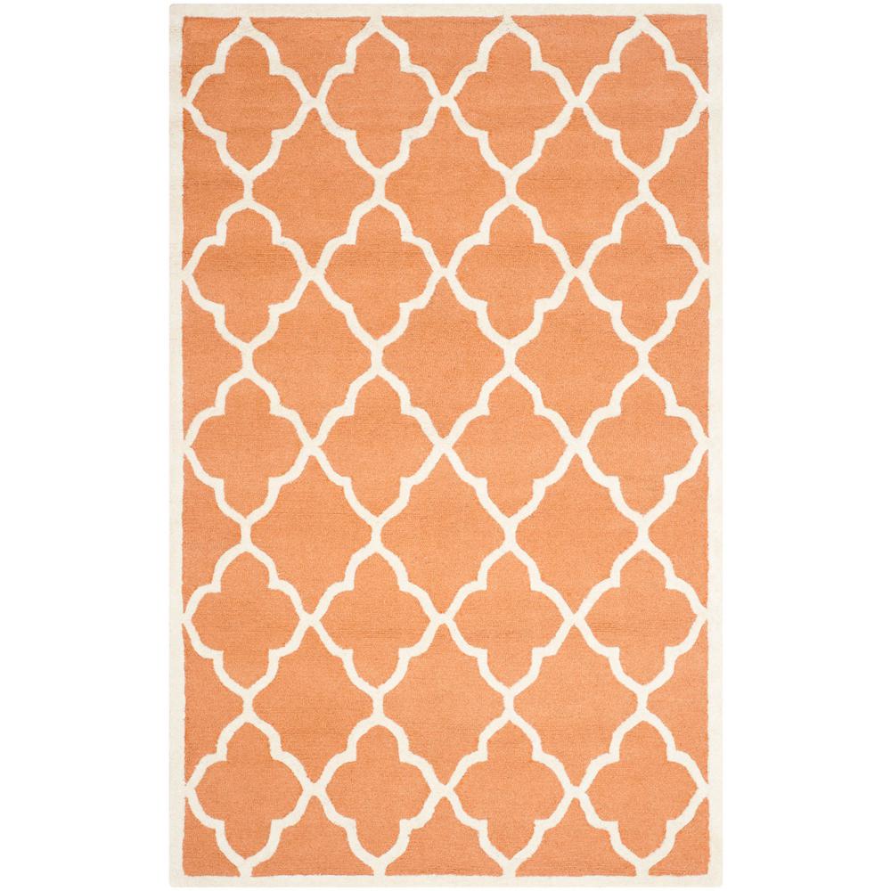 CAMBRIDGE, CORAL / IVORY, 5' X 8', Area Rug, CAM312W-5. Picture 1