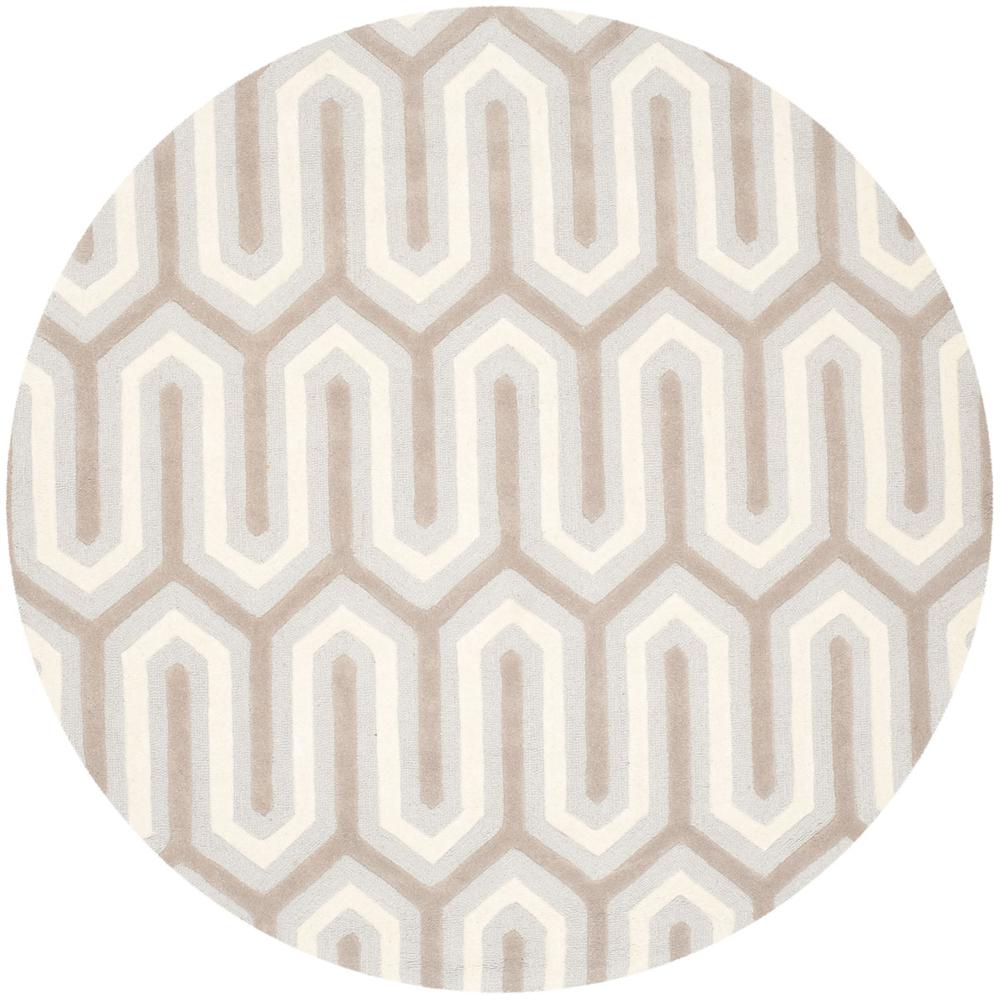 CAMBRIDGE, LIGHT BLUE / GREY, 6' X 6' Round, Area Rug. Picture 1