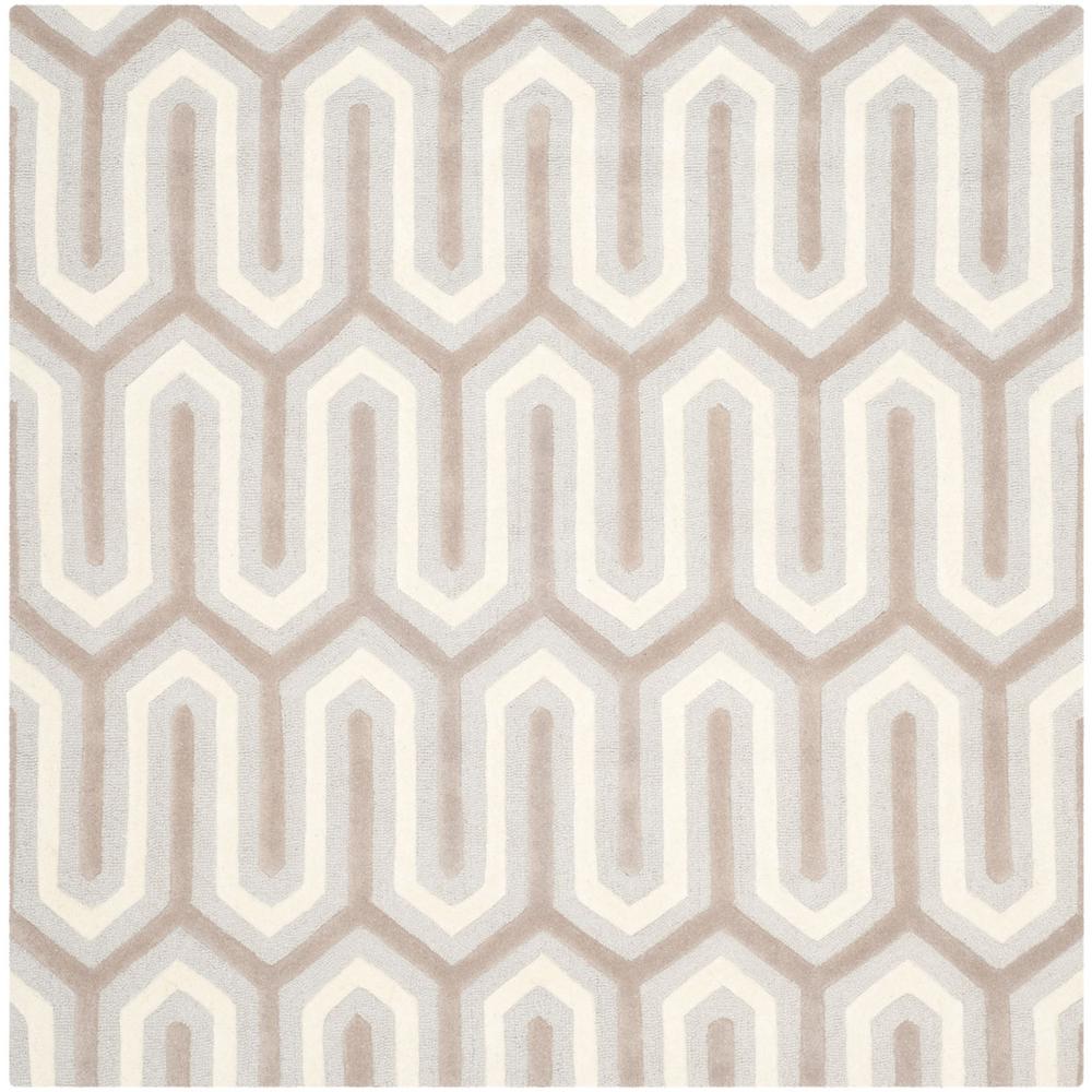 CAMBRIDGE, LIGHT BLUE / GREY, 6' X 6' Square, Area Rug. Picture 1