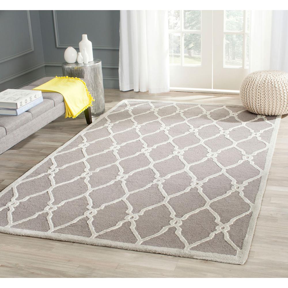 CAMBRIDGE, DARK GREY / IVORY, 5' X 8', Area Rug, CAM352D-5. Picture 1