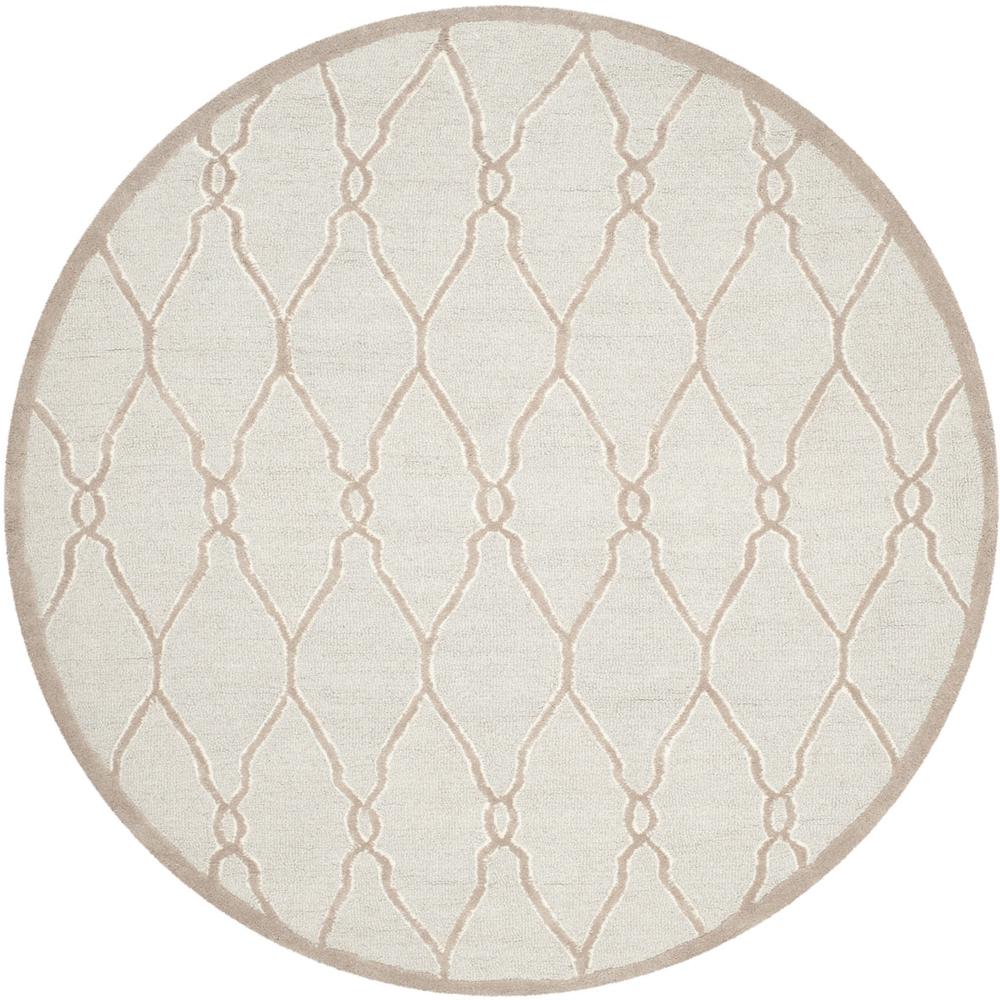 CAMBRIDGE, LIGHT GREY / IVORY, 6' X 6' Round, Area Rug, CAM352L-6R. Picture 1