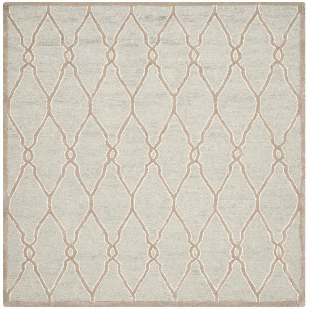 CAMBRIDGE, LIGHT GREY / IVORY, 6' X 6' Square, Area Rug, CAM352L-6SQ. Picture 1