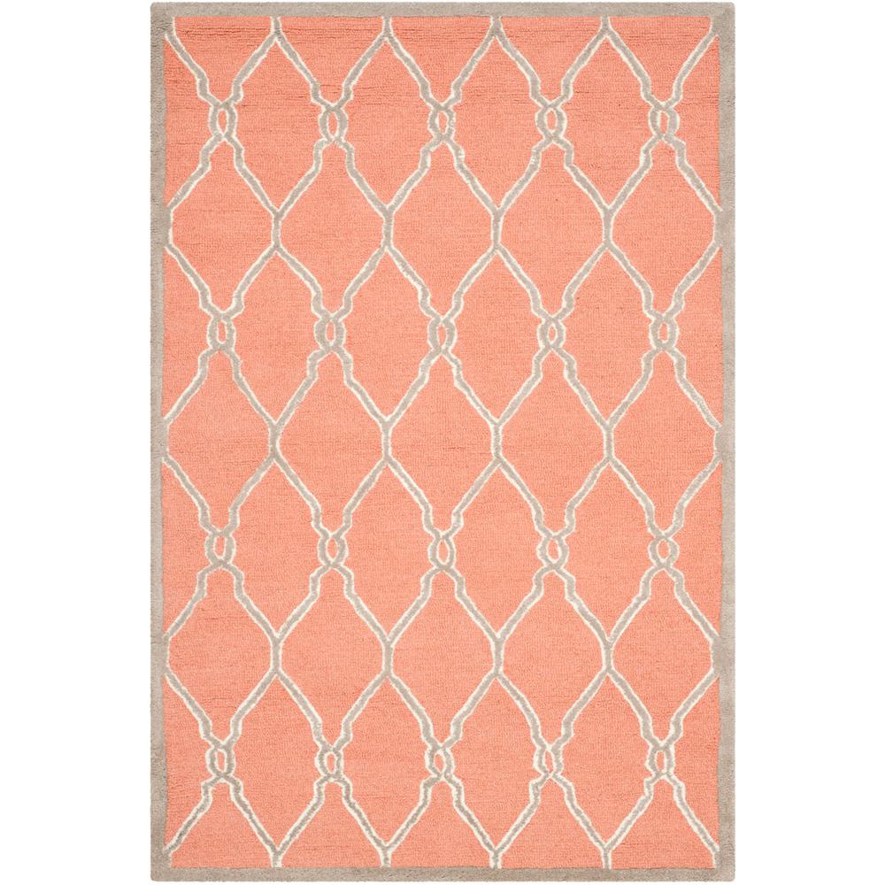 CAMBRIDGE, CORAL / IVORY, 4' X 6', Area Rug, CAM352W-4. Picture 1