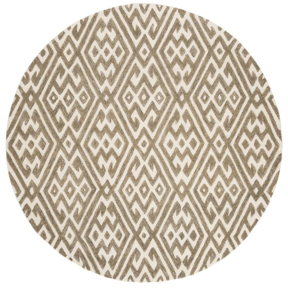 CAMBRIDGE, IVORY / GREY, 6' X 6' Round, Area Rug, CAM401A-6R. Picture 1