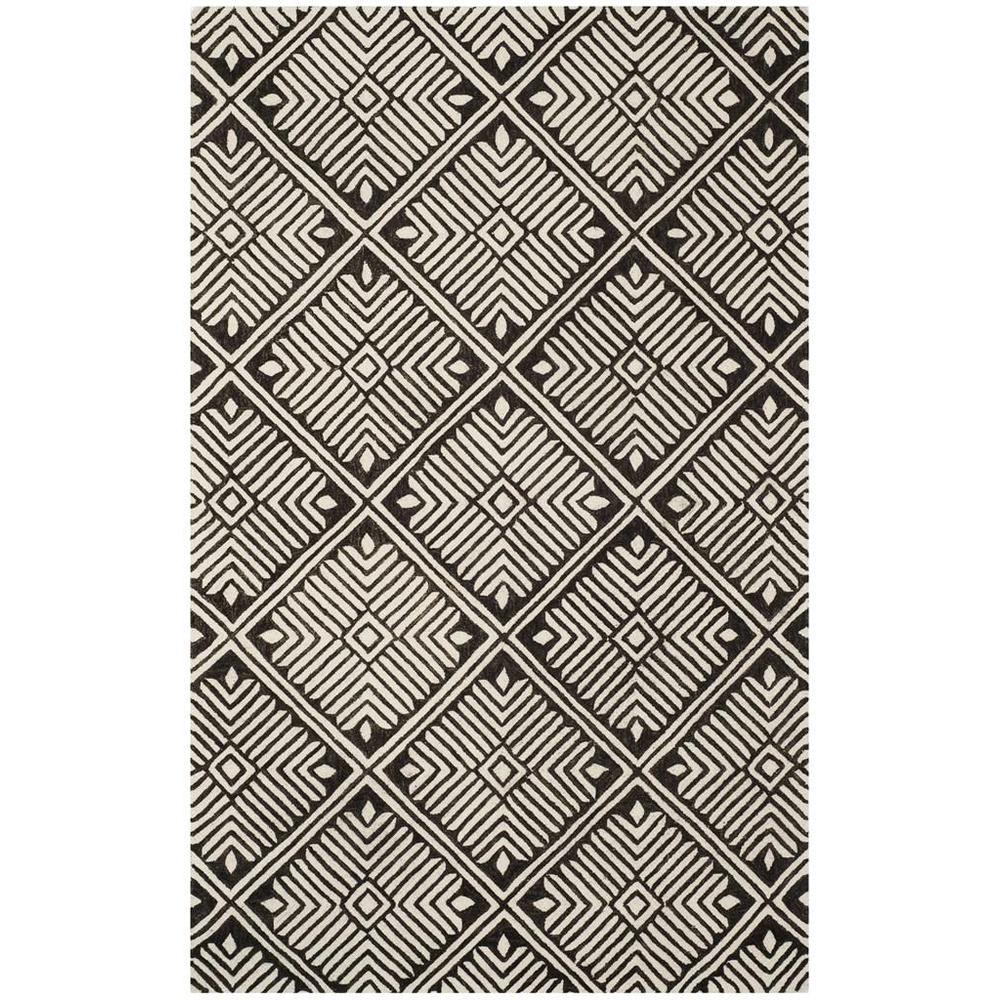CAMBRIDGE, IVORY / CHARCOAL, 5' X 8', Area Rug. Picture 1
