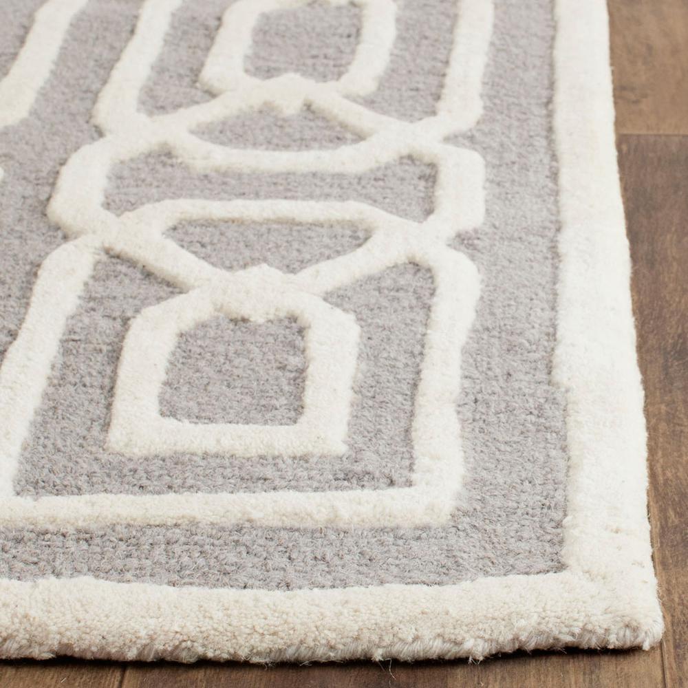CAMBRIDGE, SILVER / IVORY, 4' X 6', Area Rug, CAM570D-4. Picture 1
