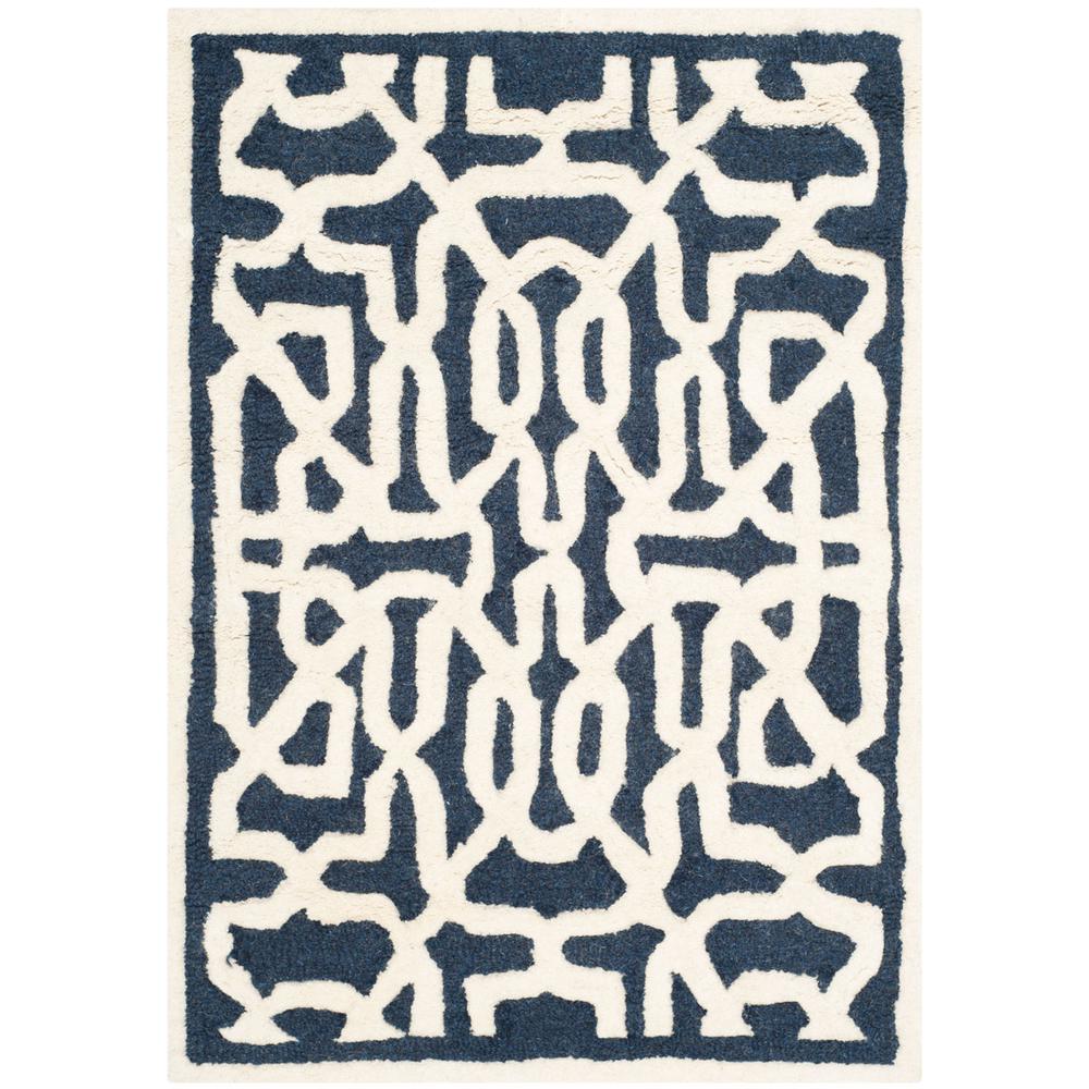CAMBRIDGE, NAVY / IVORY, 2' X 3', Area Rug, CAM570M-2. Picture 1