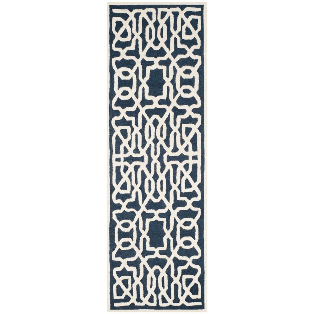 CAMBRIDGE, NAVY / IVORY, 2'-6" X 8', Area Rug, CAM570M-28. Picture 1