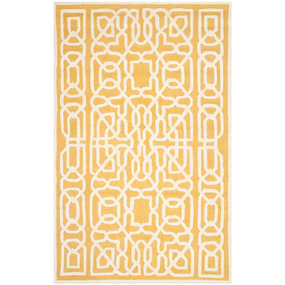 CAMBRIDGE, GOLD / IVORY, 4' X 6', Area Rug, CAM570Q-4. Picture 1