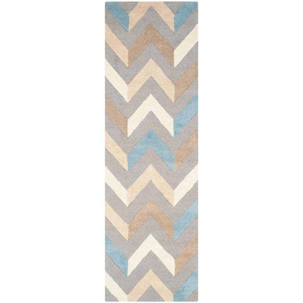 CAMBRIDGE, GREY / IVORY, 2'-6" X 8', Area Rug, CAM580A-28. Picture 1