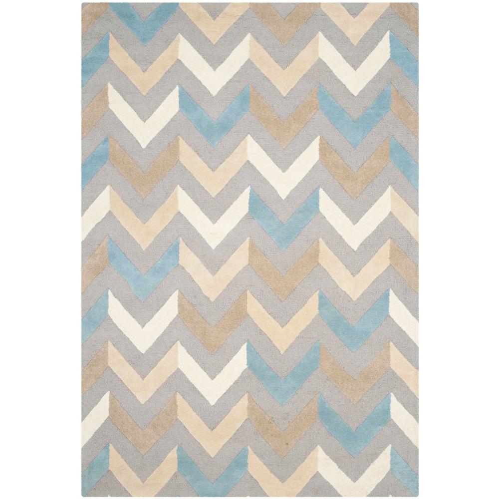 CAMBRIDGE, GREY / IVORY, 6' X 9', Area Rug, CAM580A-6. Picture 1