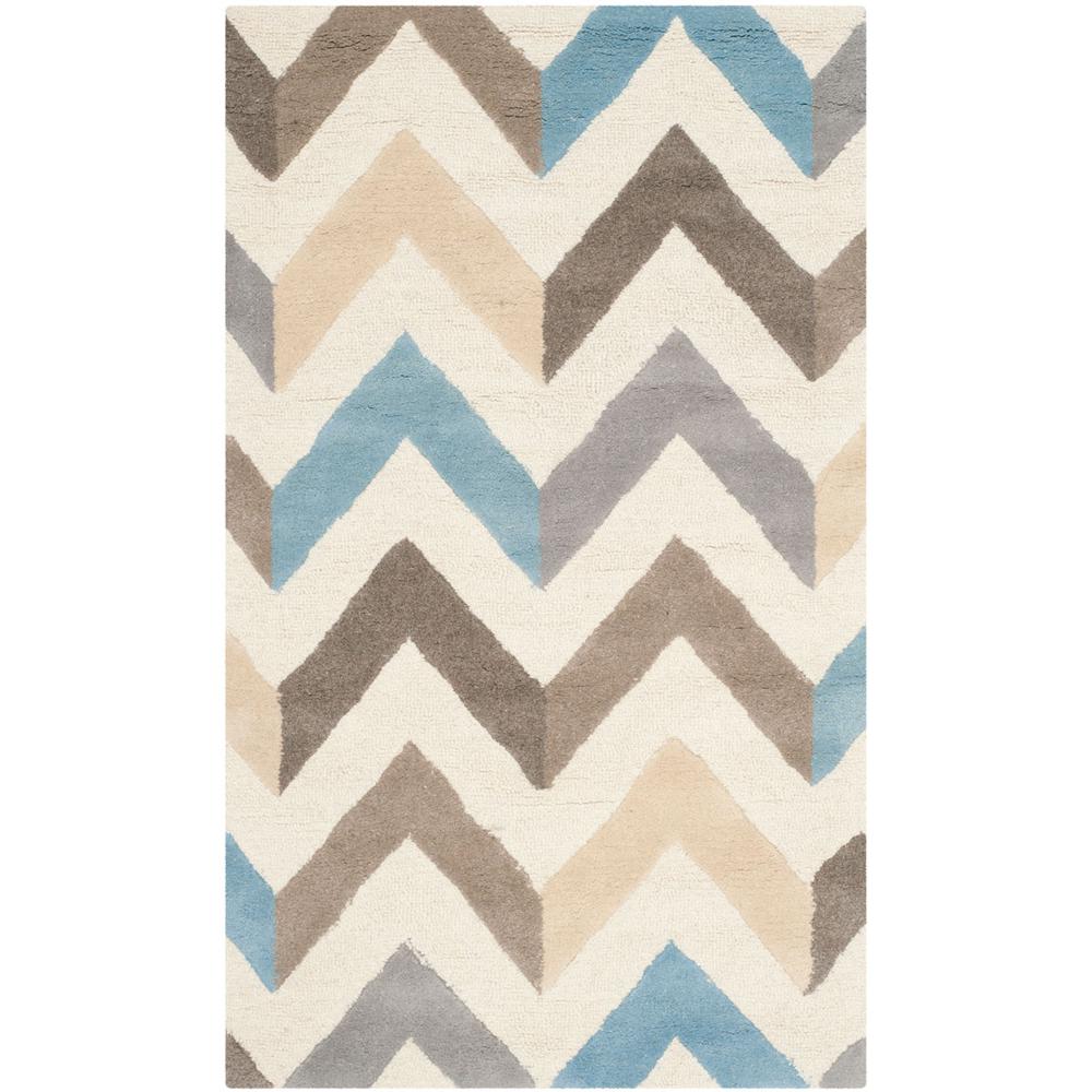 CAMBRIDGE, IVORY / GREY, 3' X 5', Area Rug, CAM580B-3. Picture 1
