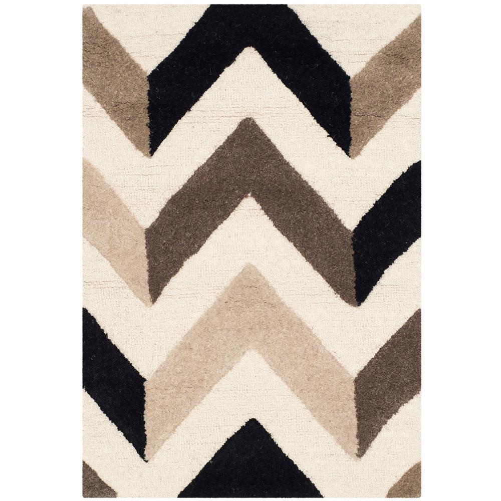 CAMBRIDGE, IVORY / BLACK, 2' X 3', Area Rug, CAM580C-2. Picture 1