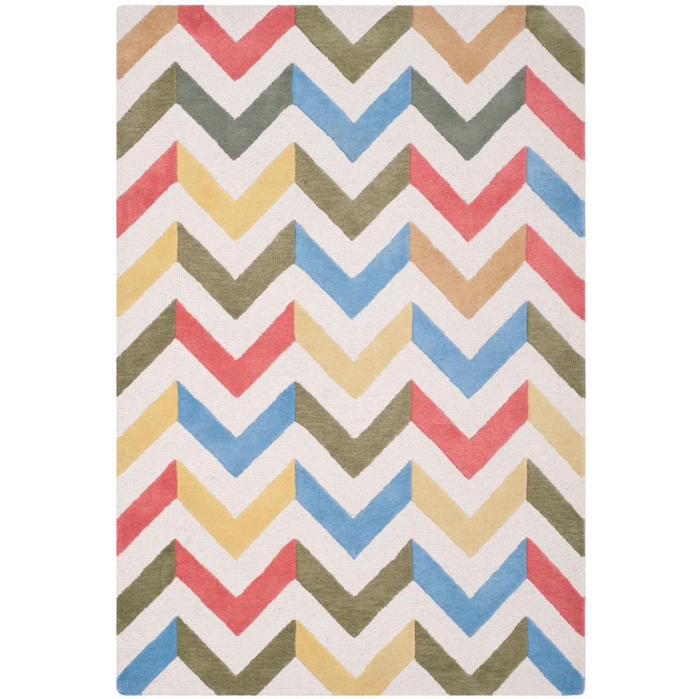CAMBRIDGE, IVORY / MULTI, 5' X 8', Area Rug. Picture 1