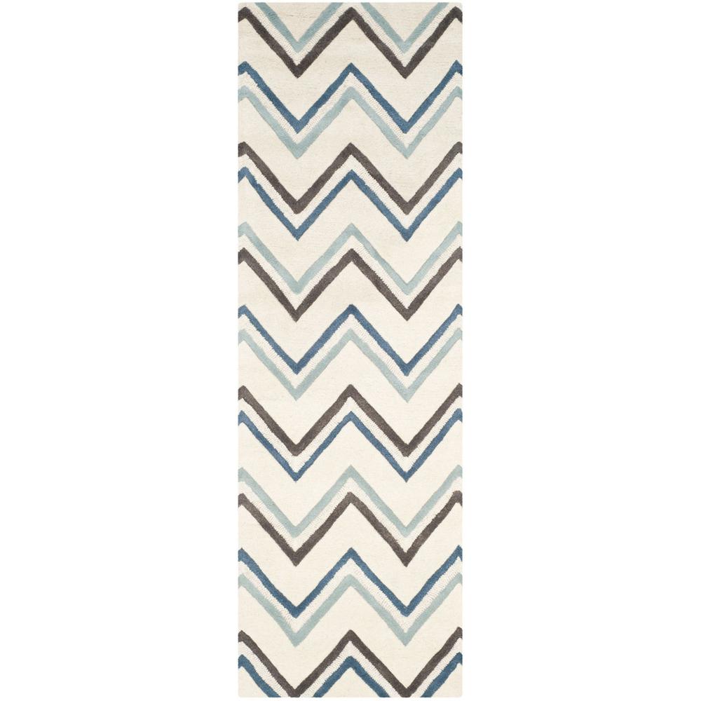 CAMBRIDGE, IVORY / BLUE, 2'-6" X 8', Area Rug, CAM581A-28. Picture 1