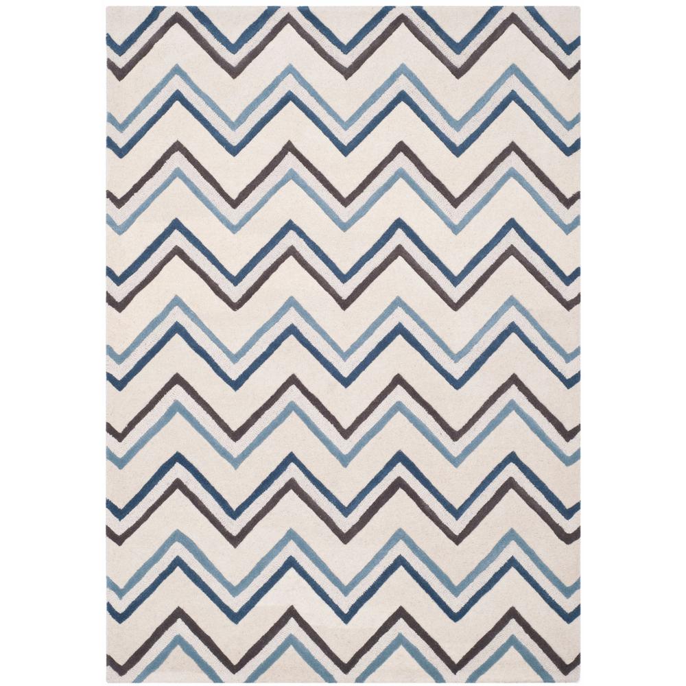CAMBRIDGE, IVORY / BLUE, 5' X 8', Area Rug, CAM581A-5. Picture 1