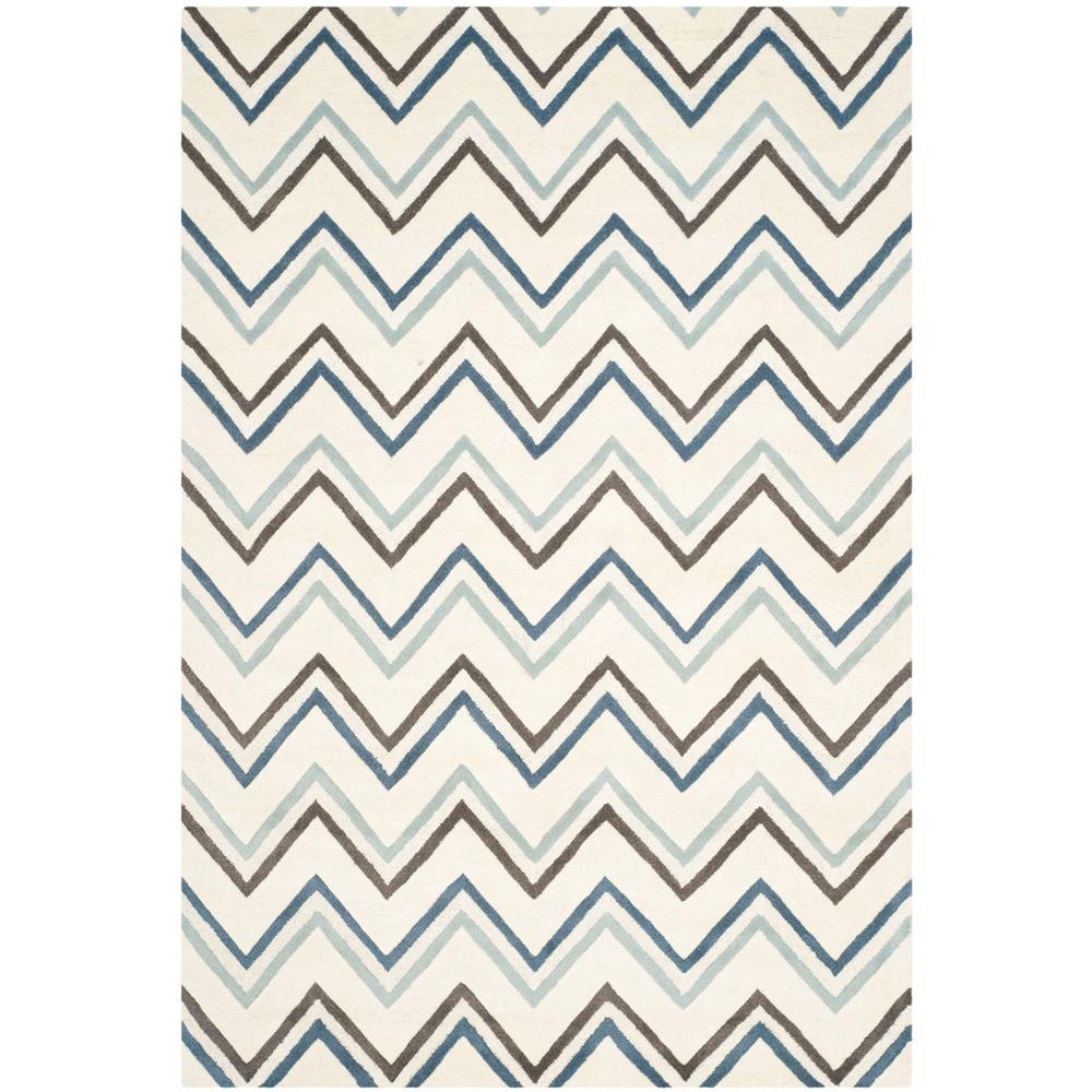 CAMBRIDGE, IVORY / BLUE, 6' X 9', Area Rug, CAM581A-6. Picture 1
