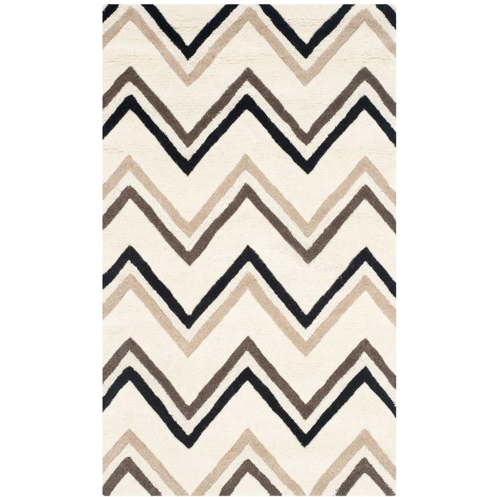 CAMBRIDGE, IVORY / BLACK, 2' X 3', Area Rug, CAM581B-2. Picture 1