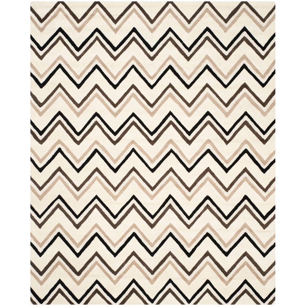 CAMBRIDGE, IVORY / BLACK, 8' X 10', Area Rug, CAM581B-8. Picture 1