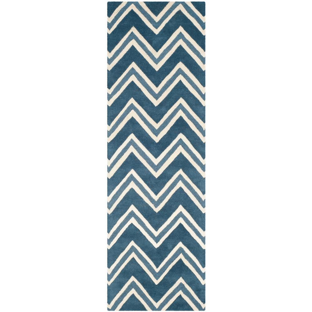 CAMBRIDGE, NAVY / IVORY, 2'-6" X 8', Area Rug, CAM581C-28. Picture 1