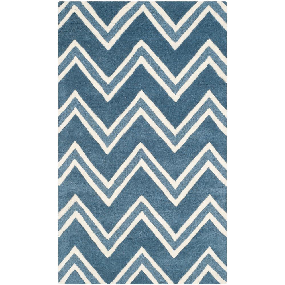 CAMBRIDGE, NAVY / IVORY, 3' X 5', Area Rug, CAM581C-3. Picture 1