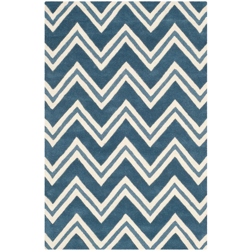 CAMBRIDGE, NAVY / IVORY, 4' X 6', Area Rug, CAM581C-4. Picture 1