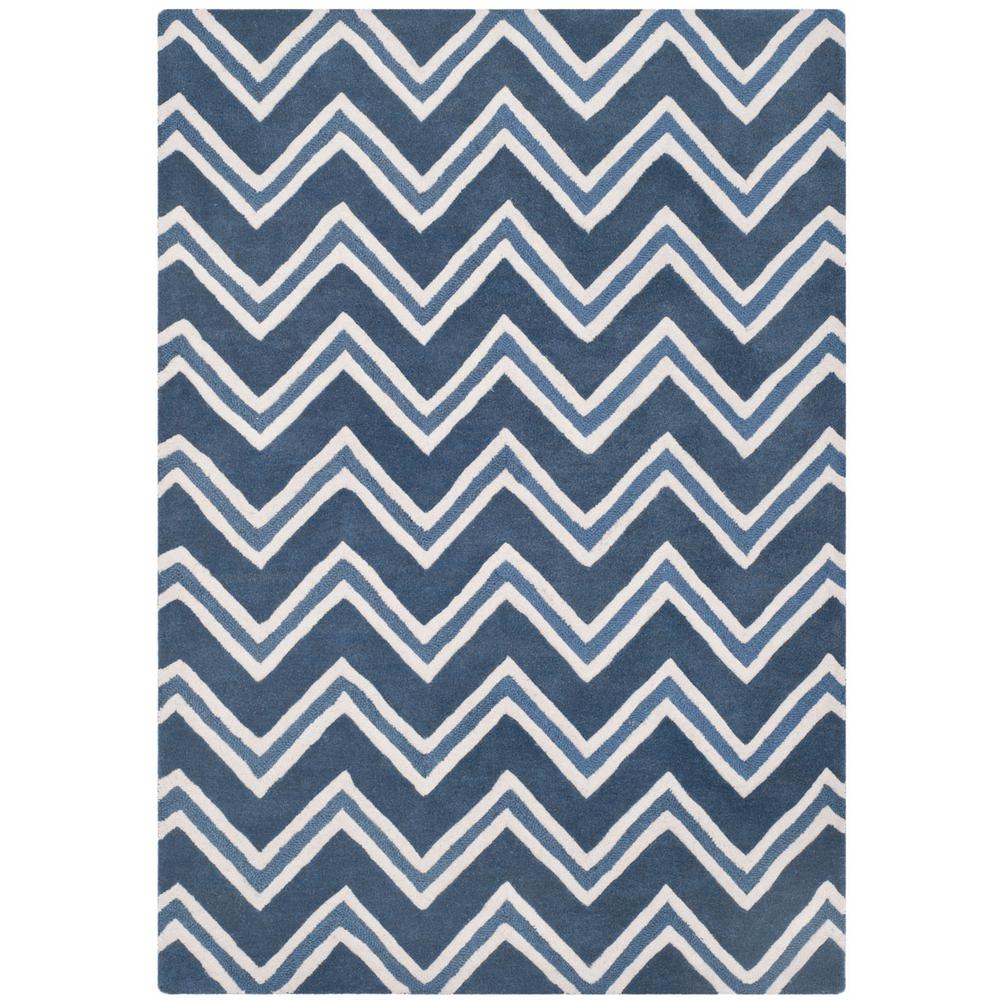 CAMBRIDGE, NAVY / IVORY, 5' X 8', Area Rug, CAM581C-5. Picture 1